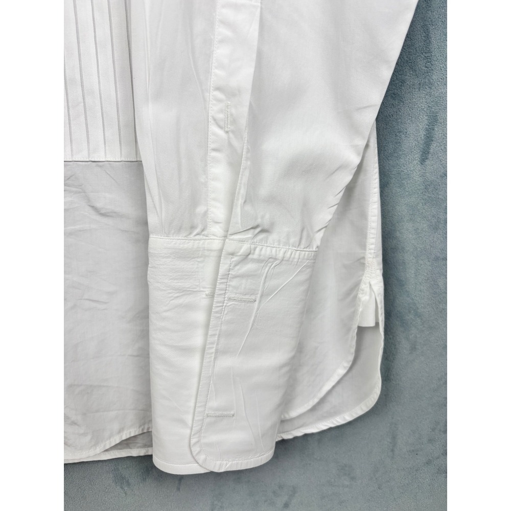 Ben Silver Charleston Tuxedo Shirt White Pleated Bib French Cuff 16.5-33 Canada - Picture 7 of 9